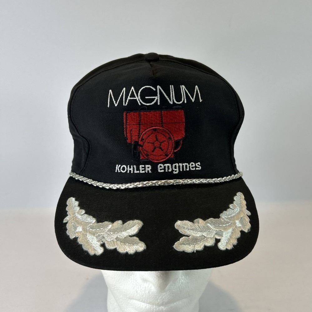 Vintage Magnum Kohler Engines Hat Cap Trucker Snap Back Embroidered Rope Brim